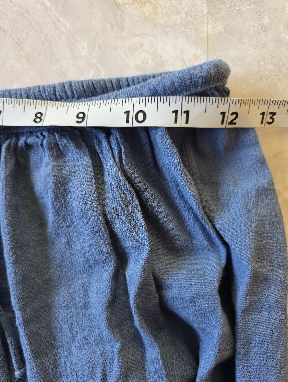 Aerie Blue Flowy Boho Tiered Maxi Skirt M Gauzy TieWaist PullOn Coastal Beachy - Picture 6 of 10
